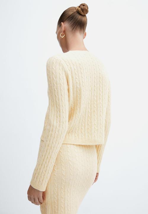 MANGO - Sweater Jaime - Light Pastel Yellow