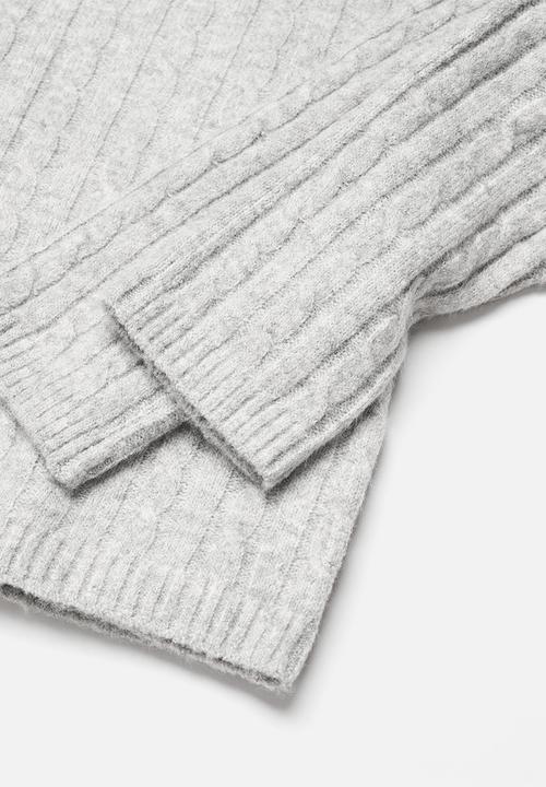 MANGO - Sweater Jaime - Light Pastel Grey