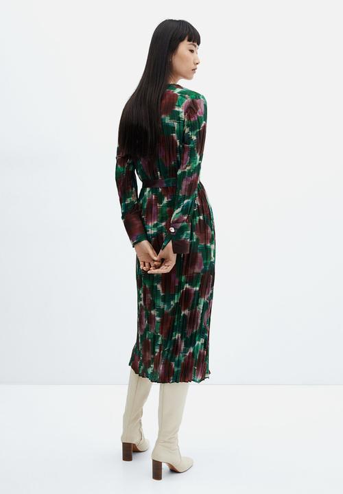 MANGO - Dress Nogal - Green
