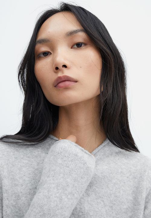 MANGO - Sweater seeds - light pastel grey