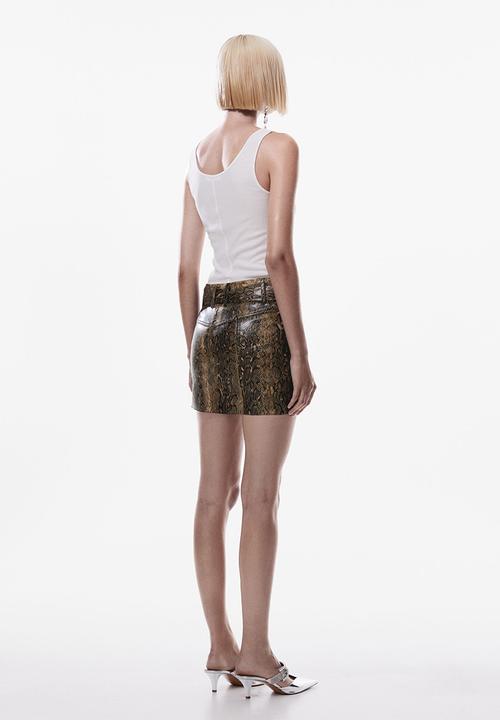 MANGO - Skirt kim - brown