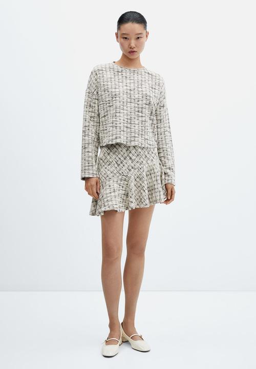 Sweatshirt tweed - light beige