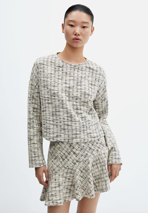 Sweatshirt tweed - light beige