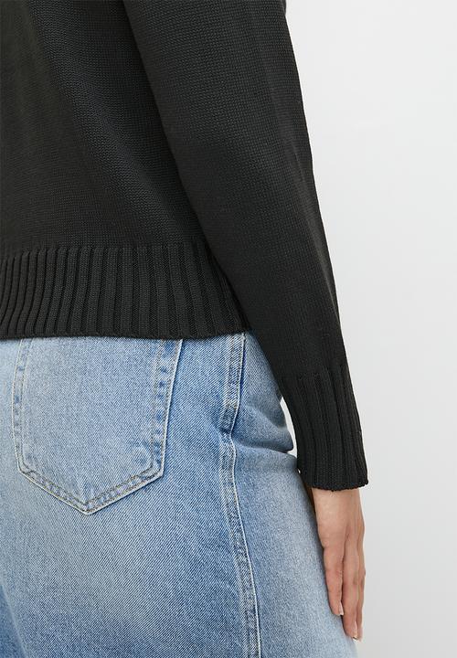 dailyfriday - Collared sweater - black
