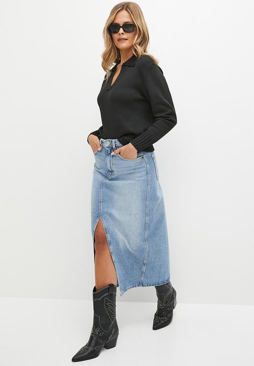 dailyfriday - Collared sweater - black