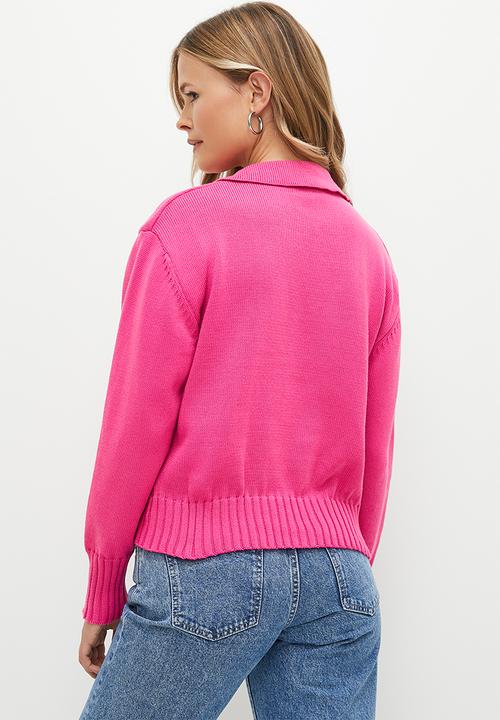 dailyfriday - Collared sweater - pink