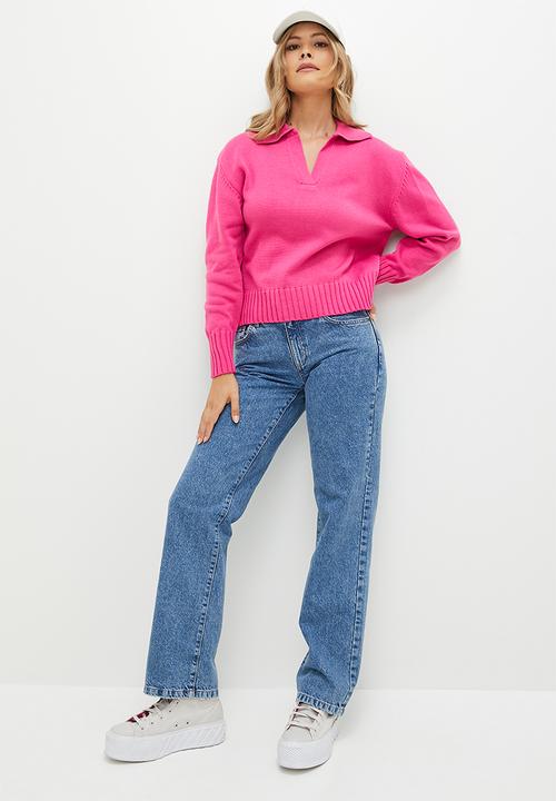 dailyfriday - Collared sweater - pink