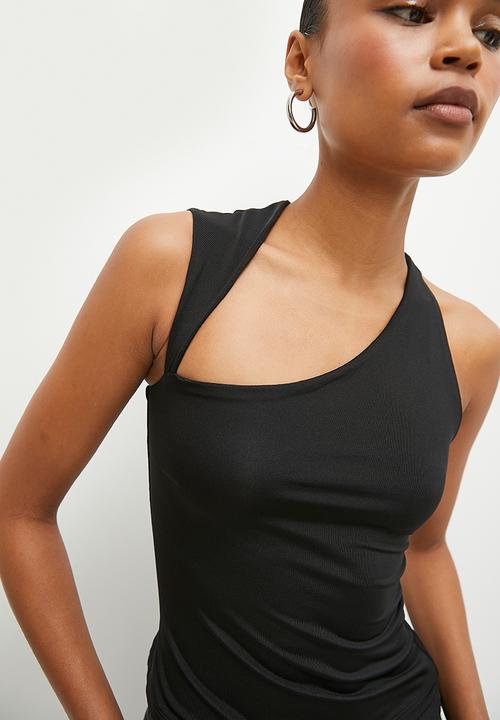 Superbalist - Asymmetrical neckline top - black