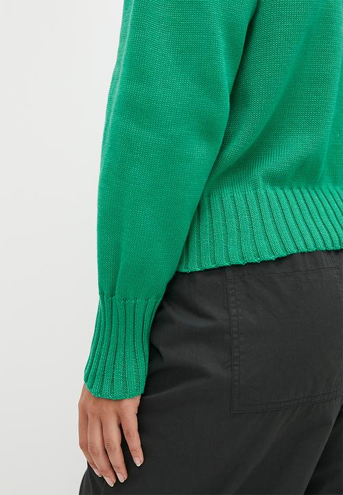 dailyfriday - Collared sweater - green