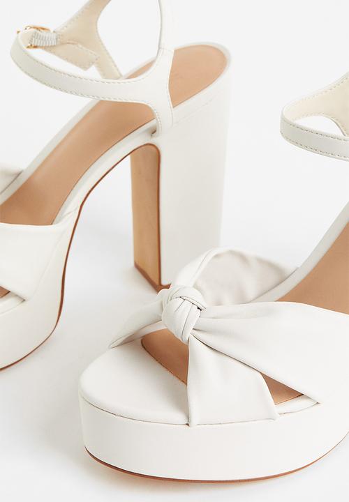 H&M - Knot-detail platform sandals - natural white