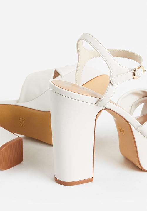 H&M - Knot-detail platform sandals - natural white