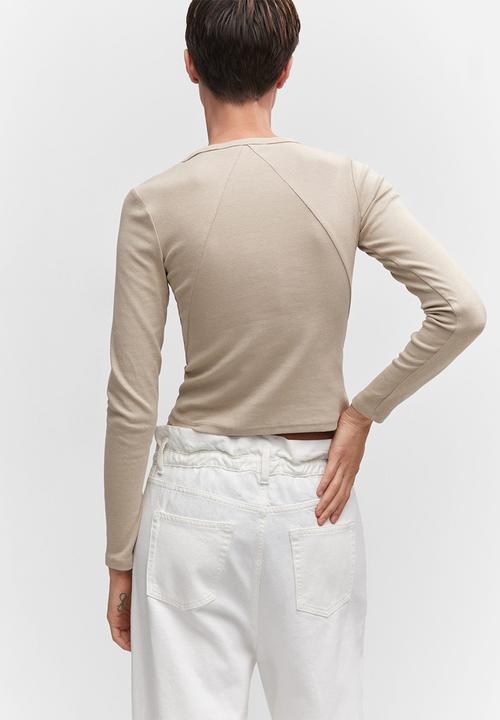 MANGO - T-Shirt Austin - Light/Pastel Gray