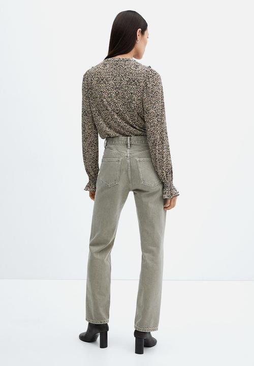 MANGO - Blouse linus - black