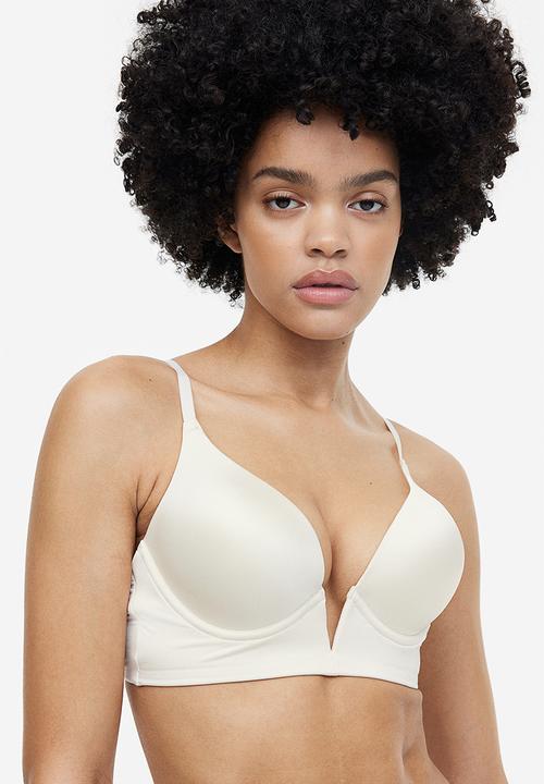 H&M - Microfibre super push-up bra - white