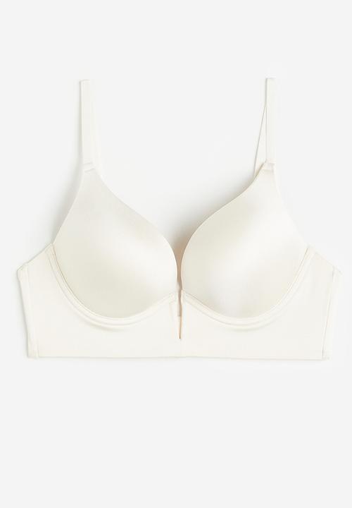 H&M - Microfibre super push-up bra - white
