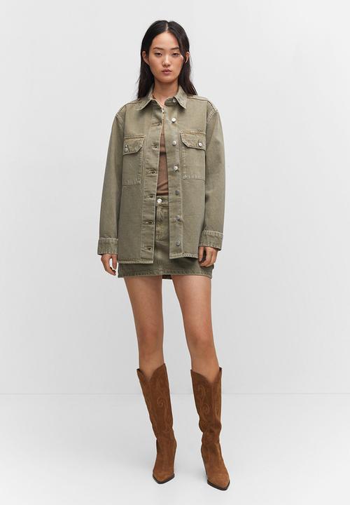 MANGO - Overshirt Chino2 - Beige/Khaki