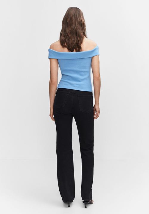 MANGO - T-Shirt Berta-H - Light/ Pastel Blue