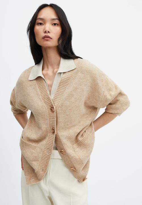 MANGO - Plus Cardigan taldora - beige