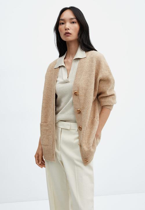 MANGO - Plus Cardigan taldora - beige