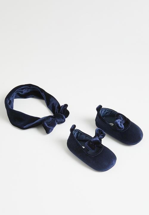 Pop Candy - Ballet pumps and headband set - navy