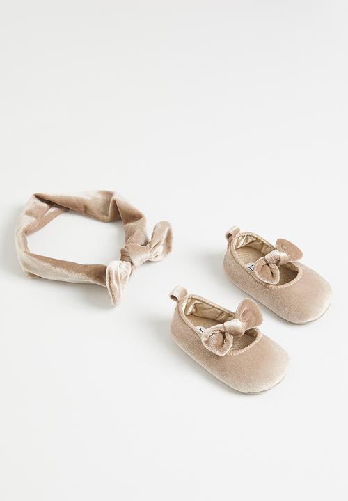 Pop Candy - Ballet pumps and headband set-beige