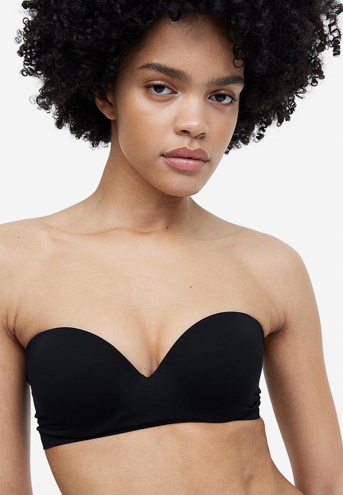 H&M - Seamless balconette bra - black