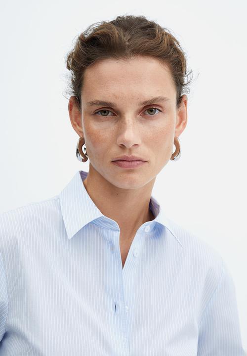 MANGO - Shirt Regu - Light/Pastel Blue