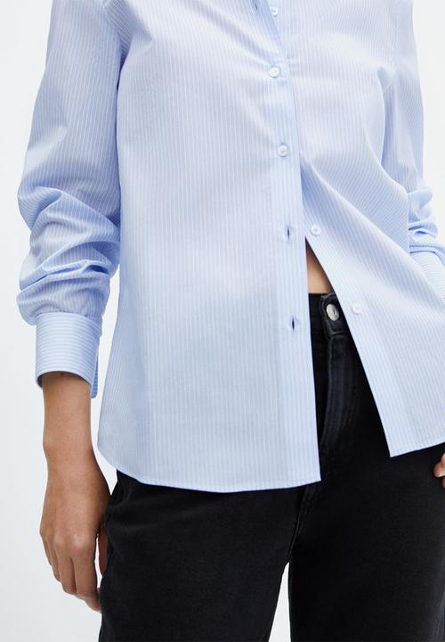 MANGO - Shirt Regu - Light/Pastel Blue