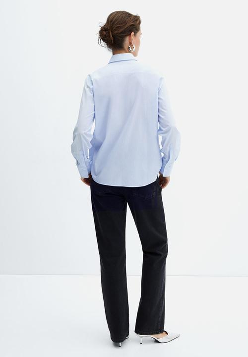 MANGO - Shirt Regu - Light/Pastel Blue