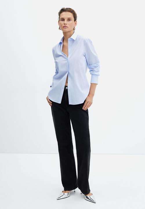 MANGO - Shirt Regu - Light/Pastel Blue