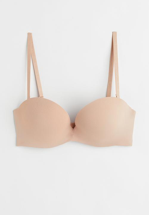 H&M - Super push-up microfibre bra - light beige