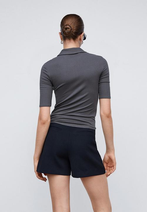 MANGO - Polo Shirt Grena - Gray