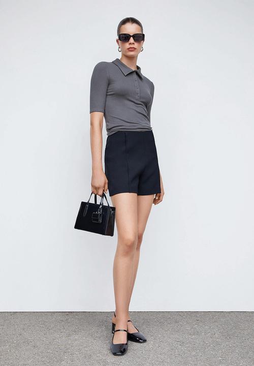MANGO - Polo Shirt Grena - Gray
