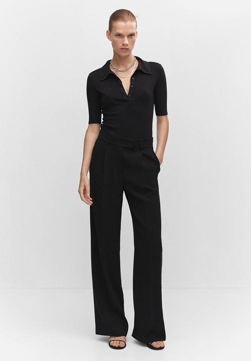 MANGO - Polo Shirt Grena - Black