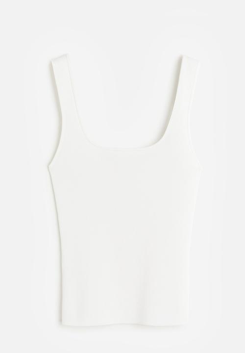 H&M - Ribbed vest top - white