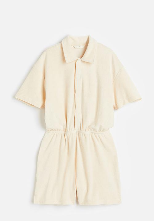 H&M - Terry playsuit - cream
