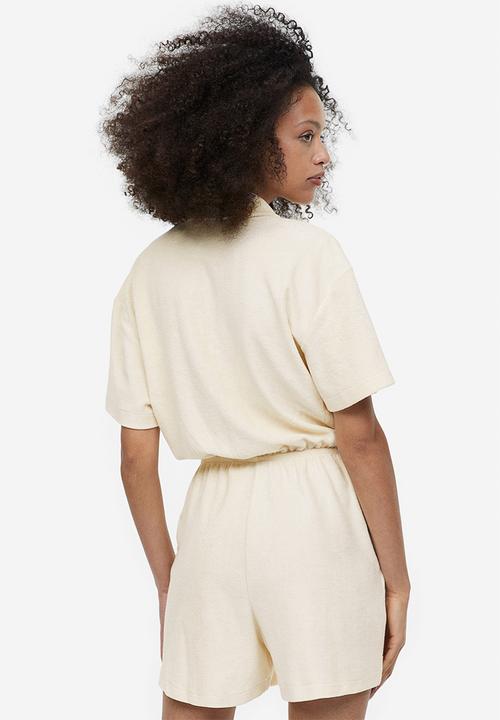 H&M - Terry playsuit - cream