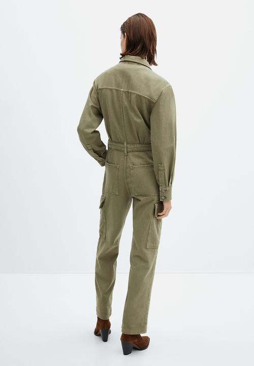 MANGO - One-Piece Suit Ivete - Beige/Khaki