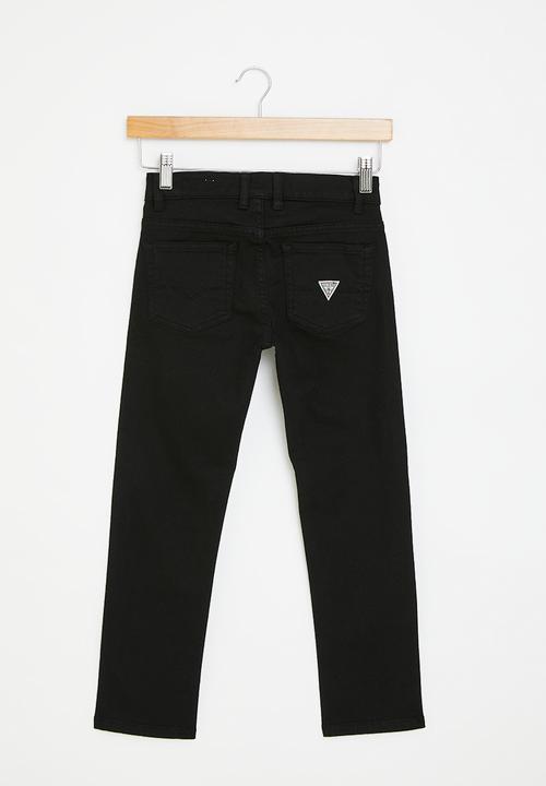 GUESS - Bull denim straight fit pants - jet black 
