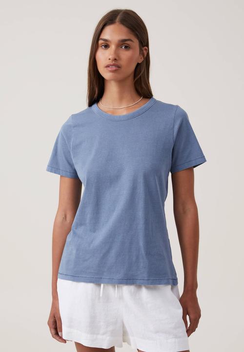 Cotton On - The 91 Classic Organic Tee-Washed Elemental Blue