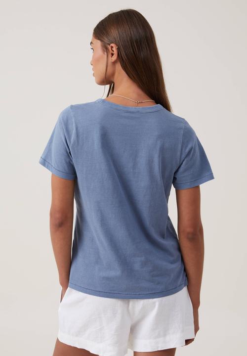 Cotton On - The 91 Classic Organic Tee-Washed Elemental Blue