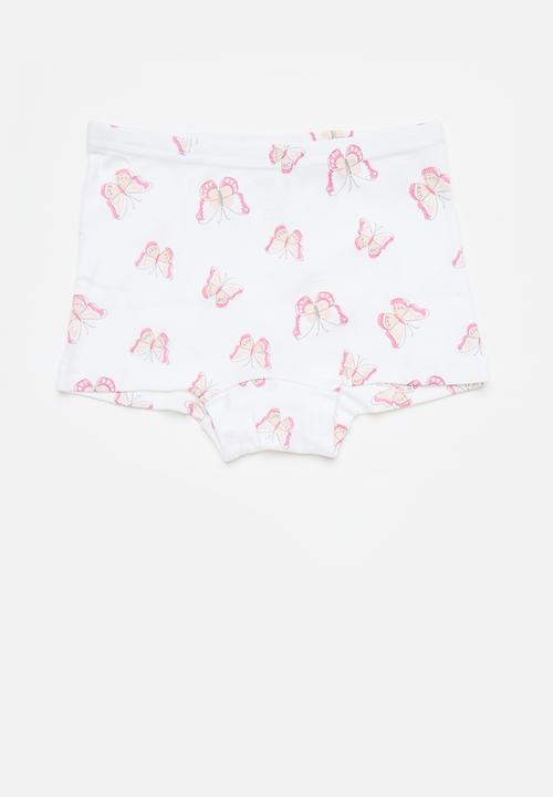 Pop Candy - 3 Pack boyshorts - pink & white