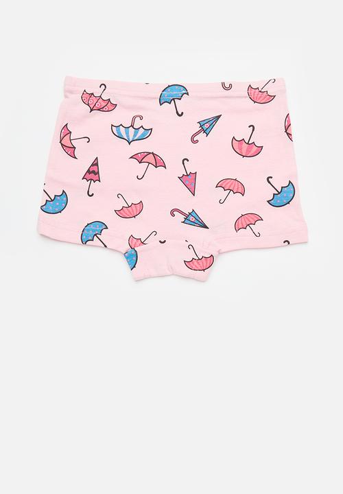 Pop Candy - 3 Pack boyshorts - pink & white