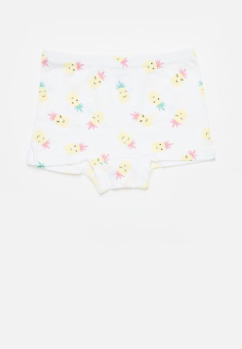 Pop Candy - 3 Pack boyshorts - white & pink