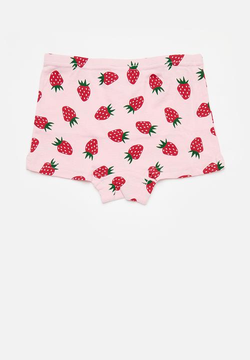 Pop Candy - 3 Pack boyshorts - white & pink