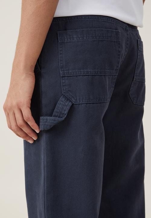 Cotton On - Loose fit pant - washed navy carpenter 