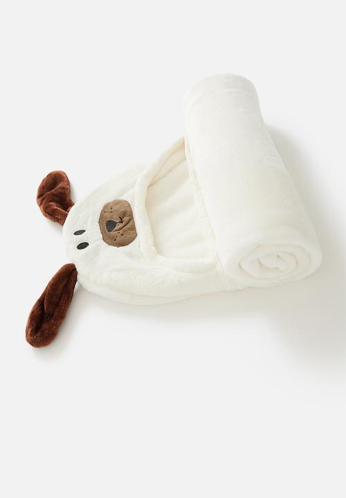 Pop Candy - Baby hooded blanket-white