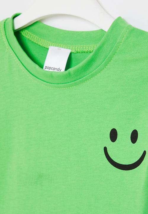 Pop Candy - Smiley tee - green & black