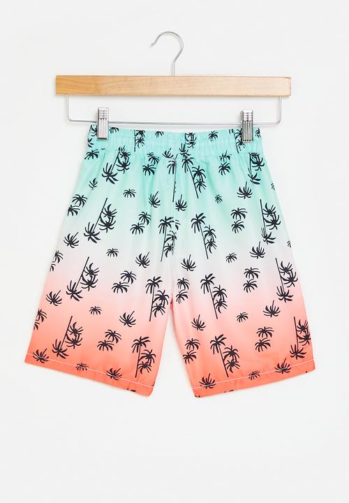 Pop Candy - Ombre board shorts - blue & orange