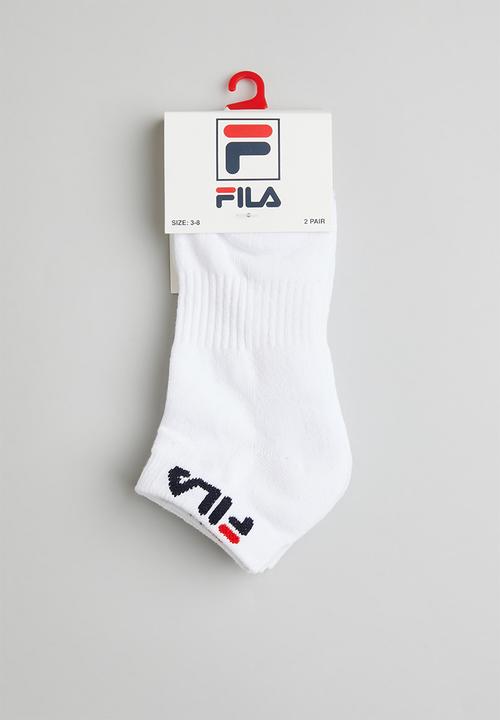 FILA - Stallone ankle sock mens 2 pack - white 